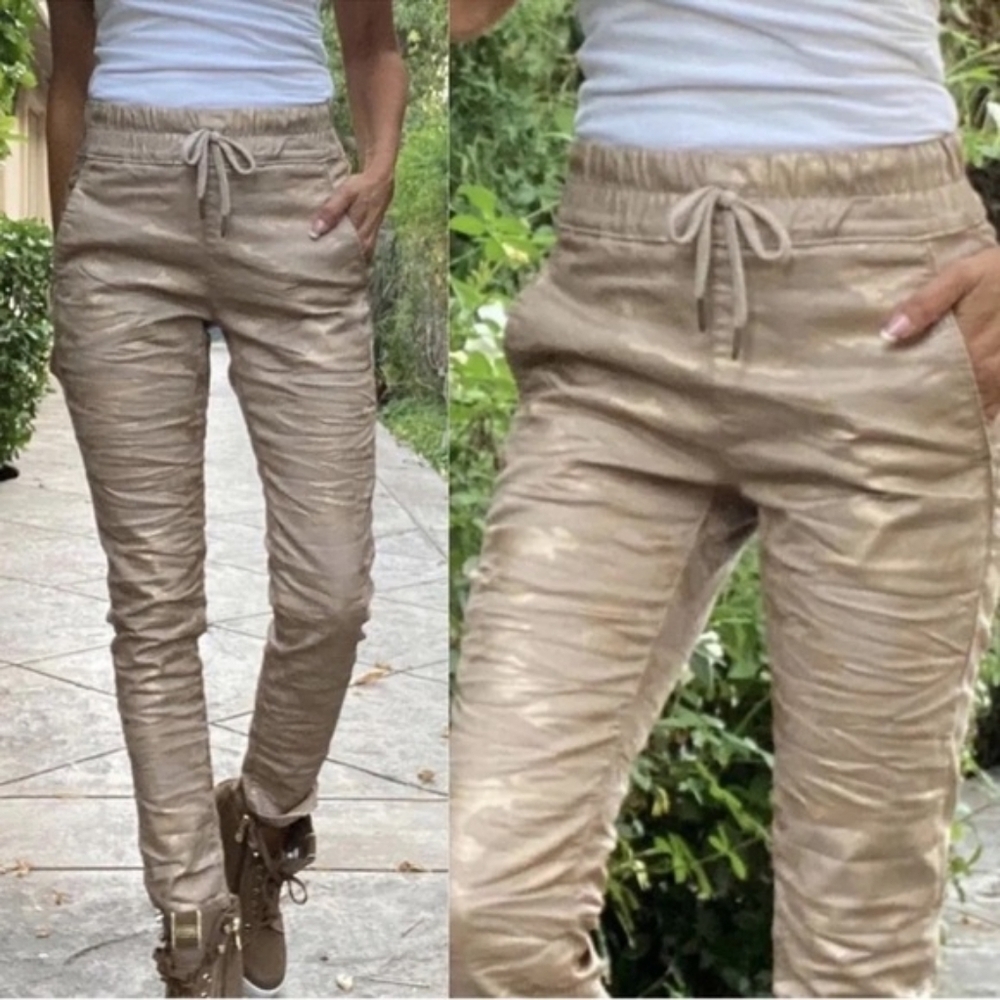 Bevy Flog Women's Shely Pants In Beige/Gold Camo
